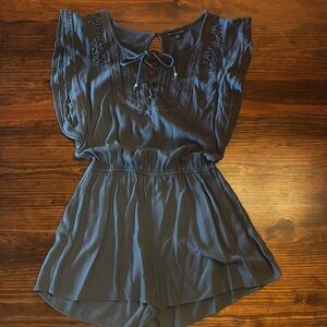 American Eagle Outfitters Women's Rusty Teal Boho Romper  Pockets Size Small